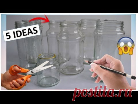 5 Manualidades Fáciles y Rápidas con frascos de vidrio
