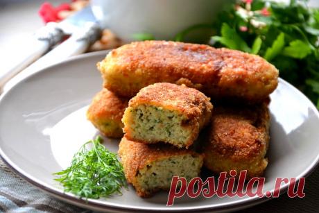 Рыбные палочки с кабачком и укропом
Вкуснейшие рыбные палочки с добавлением в фарш из трески кабачка и укропа.