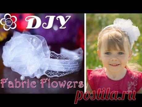 Ободок Свадебный с цветами / Мастер класс