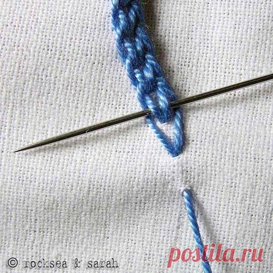 (198) Great Embroidery Tutorials! For example: the Braided Chain Stitch. | Medeltid