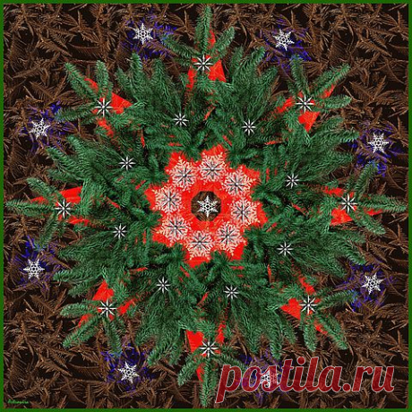 Новогодний венок -  'Mandala Happy New Year'