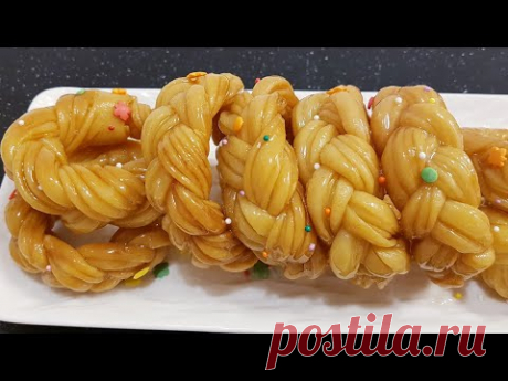 Гулли Чак-Чак Хайит дастурхони учун янги рецепт Осон камхарж☆ Вкусный Чак-Чак..