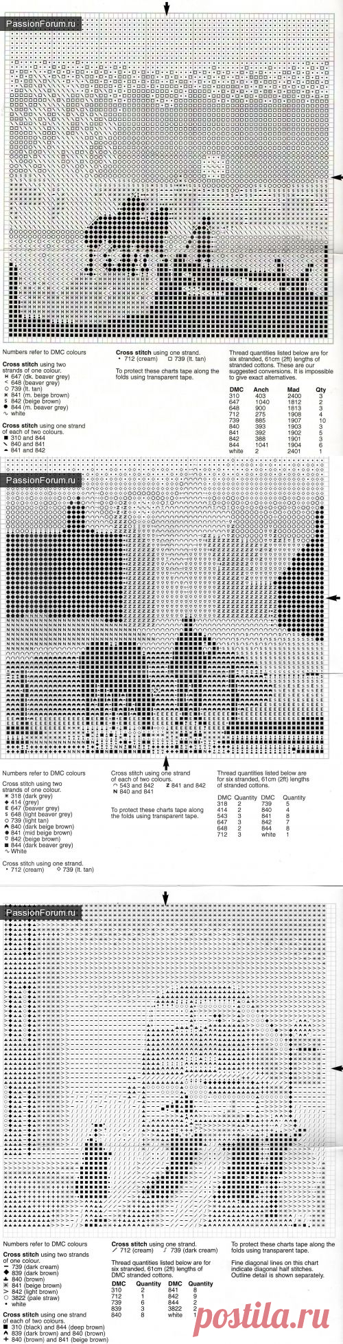 силуёты / Вышивка / Вышивка крестом