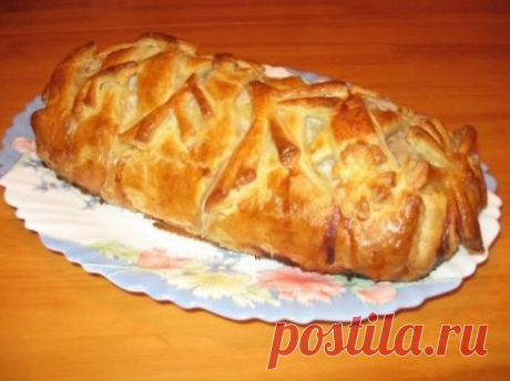 Мясной рулет в тесте