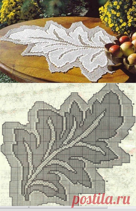 Красивая салфетка крючком