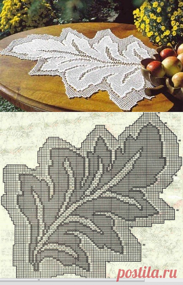 Красивая салфетка крючком