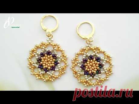 Sunflower Earrings ☀| Easy DIY Beaded Earrings for Beginners 👍| How to make beaded  earrings