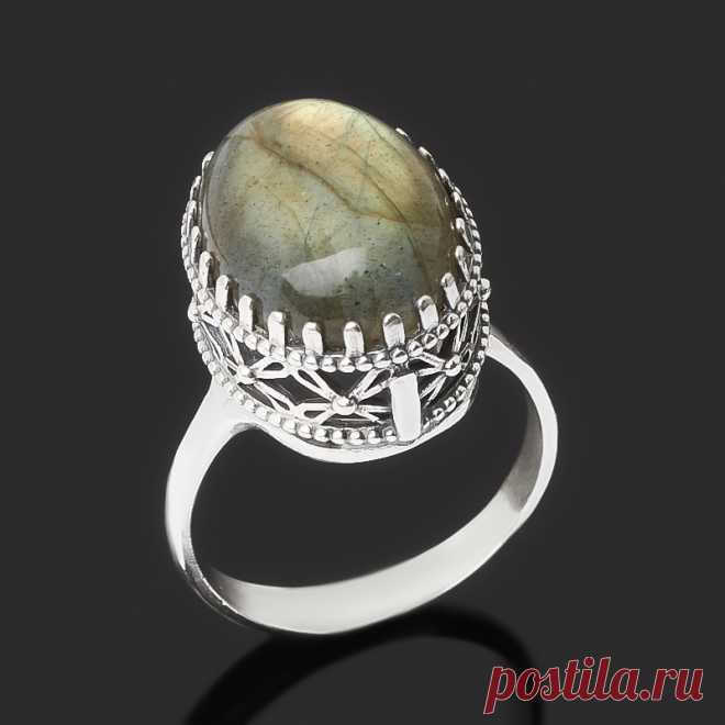 4.590 р-Купить Кольцо лабрадор Мадагаскар (серебро 925 пр. оксидир.) размер 18,5 Доставка по всему миру! Заходи и покупай сейчас! | Интернет-магазин Минерал Маркет - 410416