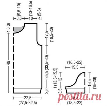 Sweater with short arms free pattern