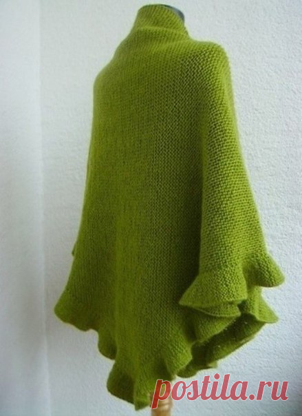 Шарф с волнистым краем в стиле НУАР. Описание вязания