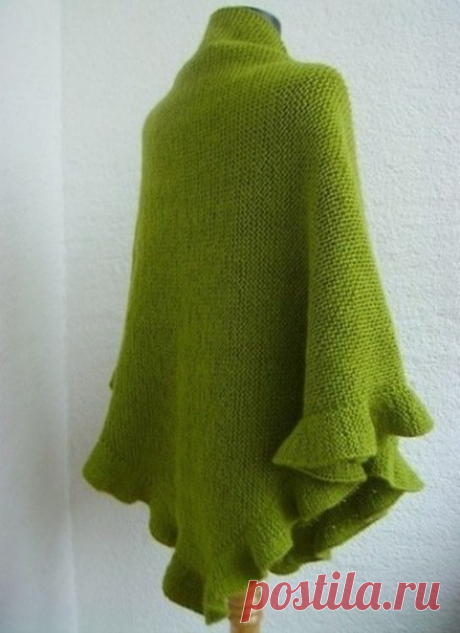 Шарф с волнистым краем в стиле НУАР. Описание вязания