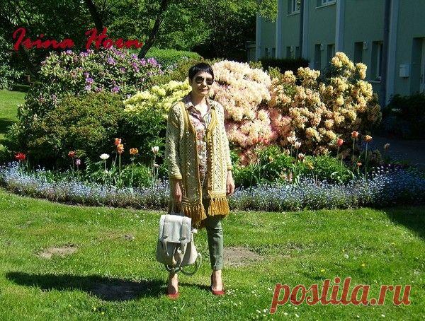 Кардиган в стиле хиппи "Подсолнух" 10.05.2015 - Вязание крючком и спицами - Группы Мой Мир