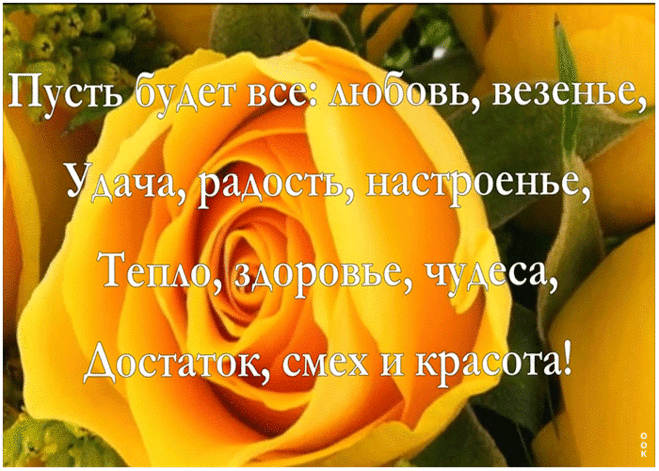 Будь в хорошем настроении,
Запустив процесс везения,
Чтоб сложился день чудесно,
Был он ярким, интересным!