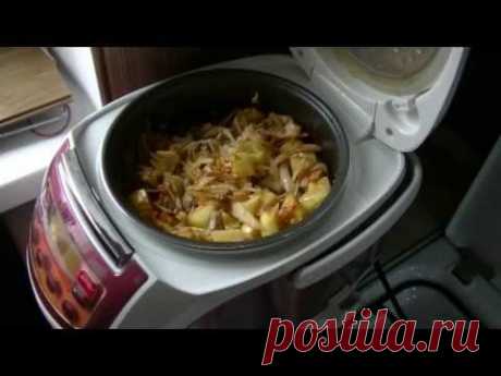 Готовим мясо с картошкой и капустой в мультиварке