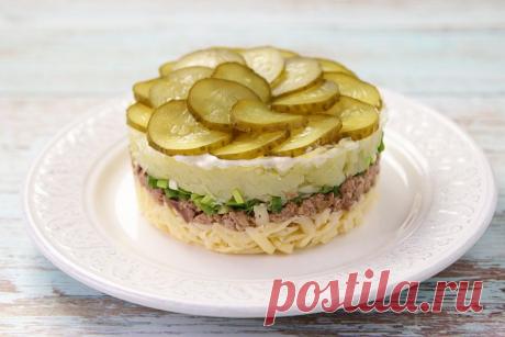 Слоёный салат с печенью трески – Kyxarka.ru