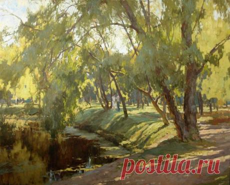 Солнечно-тенисто... Анна Боганис - Старые ивы у пруда