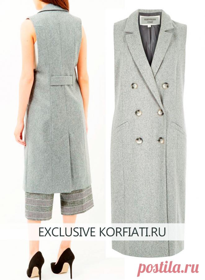 Выкройка пальто без рукавов от Анастасии Корфиати