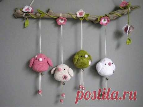 Цветы и птицы для декора