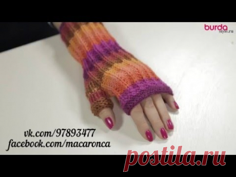 Вяжем митенки спицами: мастер-класс