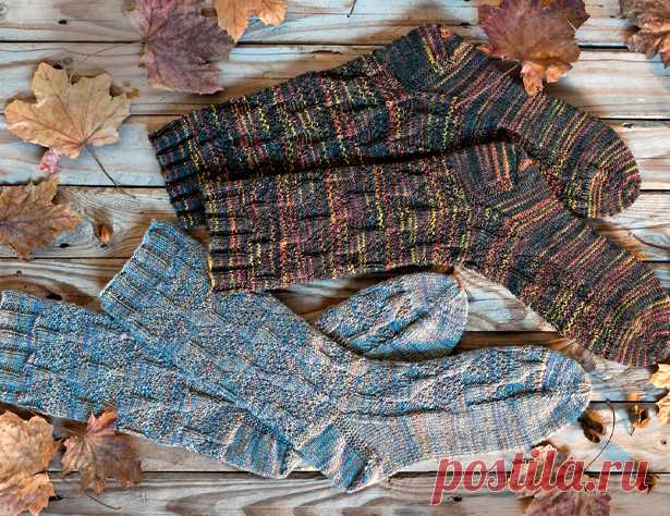 Мужские носки с рельефным узором  - схема вязания спицами. Вяжем Носки на Verena.ru ​Схема и описание вязания на спицах мужских носков с рельефным узором из журнала «Сабрина. Спецвыпуск» №6/2016