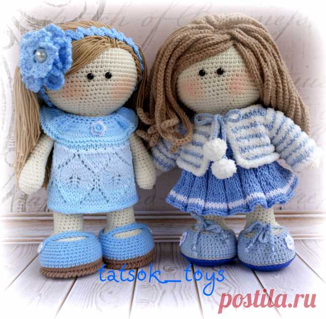 PDF Кукла Незабудка крючком. FREE crochet pattern; Аmigurumi doll patterns. Амигуруми схемы и описания на русском. Вязаные игрушки и поделки своими руками #amimore - кукла с комплектом одежды, куколка в платье, девочка.
