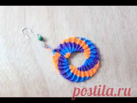 como hacer aros en macrame circulares Es.PandaHall.com