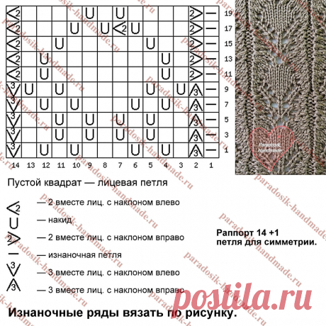 Новые красивые узоры в вашу копилочку, с хорошими схемами и описанием | Вязание с Paradosik_Handmade | Дзен