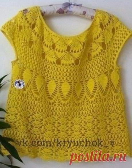 Интересная блузка крючком