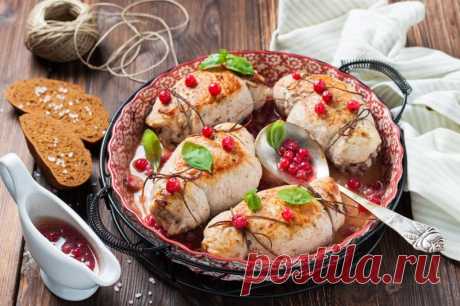 Куриный рулет со смородиной — Sloosh – кулинарные рецепты