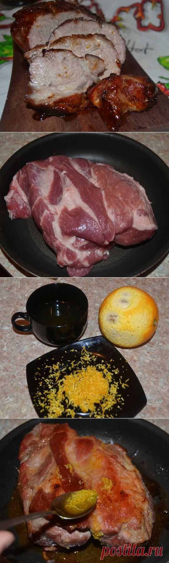 Свинина, запечённая с мёдом и апельсинами