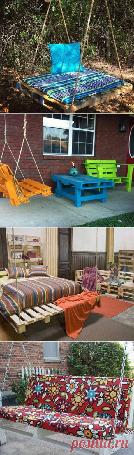 12 Creative Pallet Garden Swings | Home Design DIY