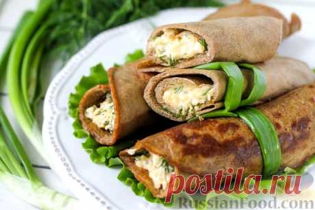 Рецепт: Печеночные рулетики с сыром на RussianFood.com