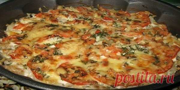 Рыба запечённая с помидорами и сыром  Рецепт из разряда: быстро и вкусно!