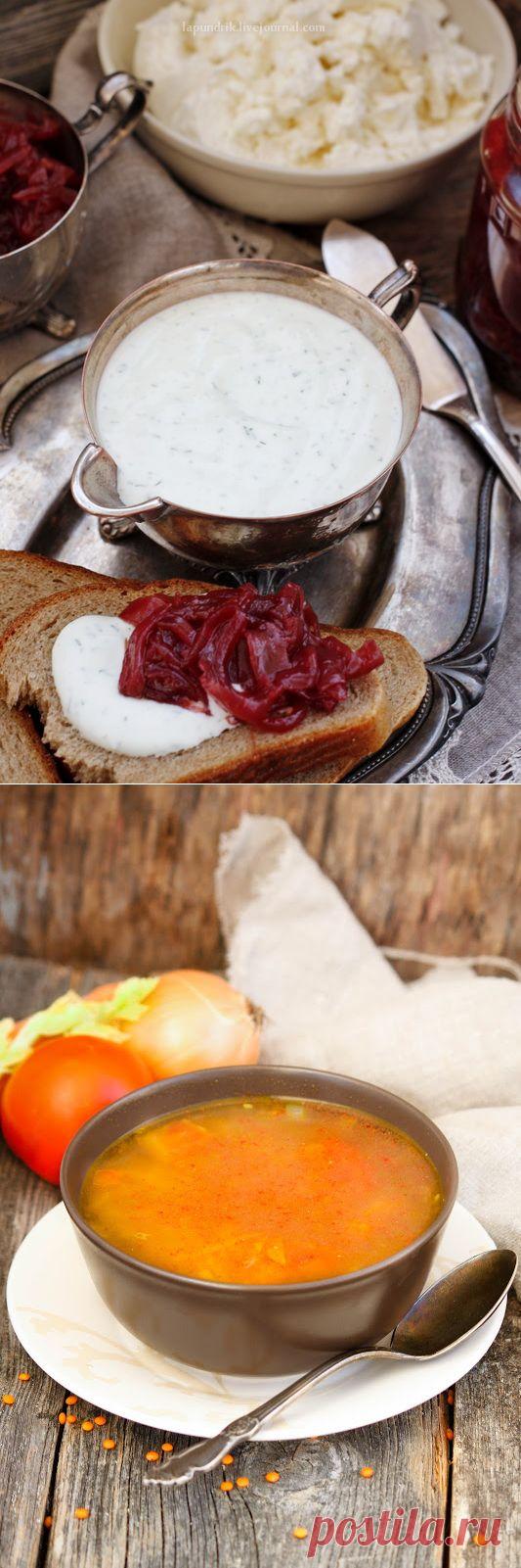 Чечевичный суп. Творог. Сырно-творожный соус. - Lapundrik