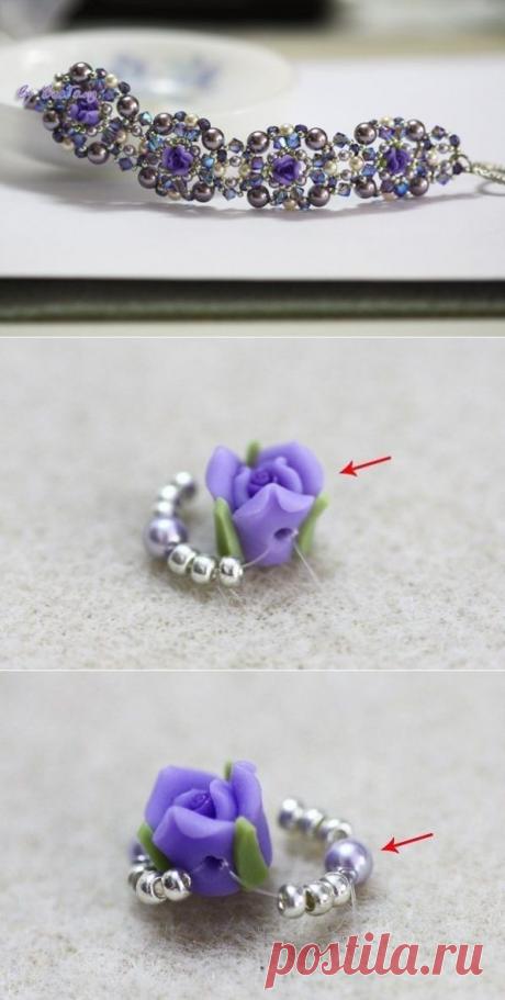 Плетем браслет &quot;Сиреневая нежность&quot;