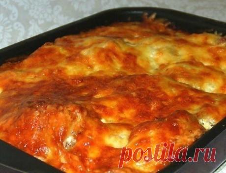 Курица, запеченная с гречкой