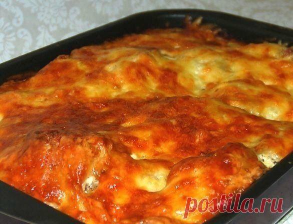 Курица, запеченная с гречкой