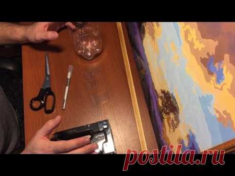 Крепим картину в рамку. Просто, быстро и красиво. - YouTube