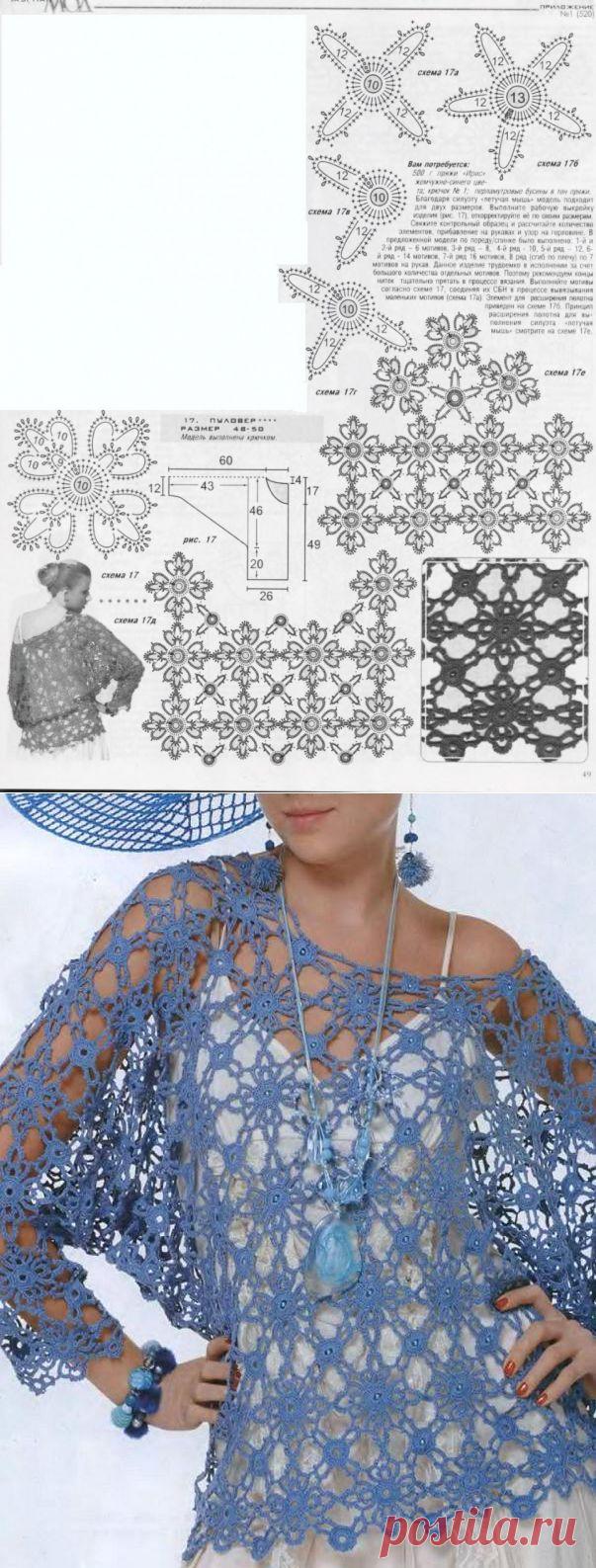 Кофта крючком | Вязание крючком и спицами