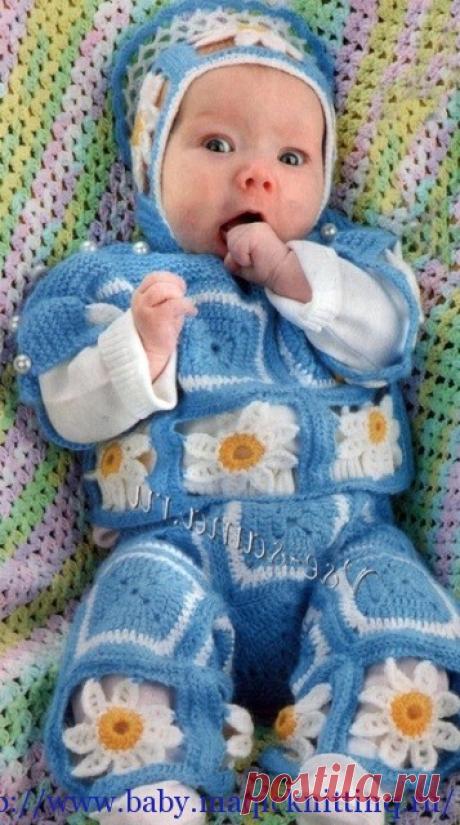 Кофточка для малыша крючком