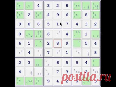 Решение сложных судоку. Обоюдоложный кандидат.