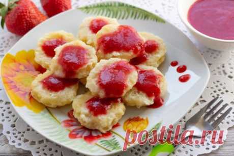 Сырные клецки с клубничным соусом - пошаговый рецепт с фото на Повар.ру