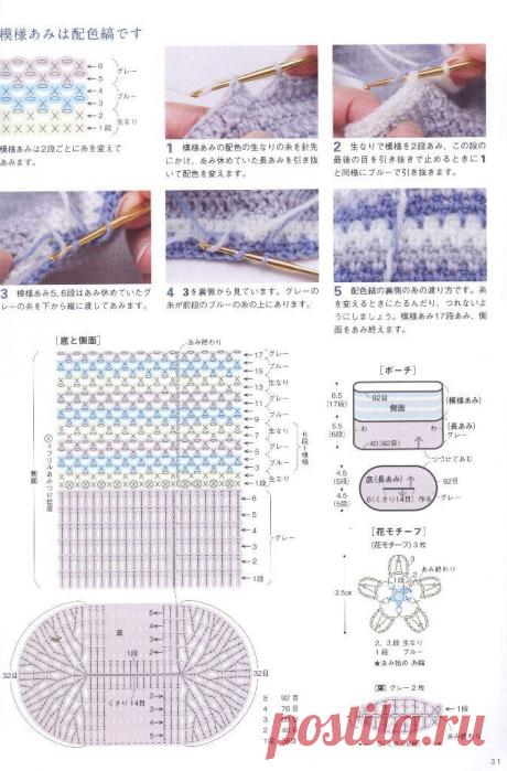 Hand-knitted cute bag - pouch 2015 | стр.31