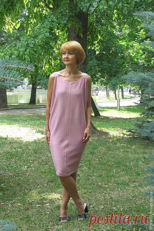 Вязаное платье туника 