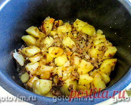 Картошка с куриным фаршем, запечённая в мультиварке. Рецепт с фото / Готовим.РУ