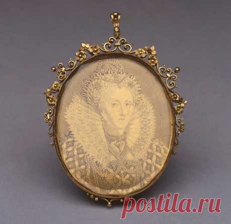 Медальон &quot;Королева-девственница&quot;   Королева Элизабет 1558г.
