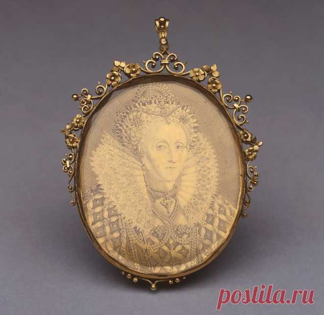 Медальон "Королева-девственница"   Королева Элизабет 1558г.