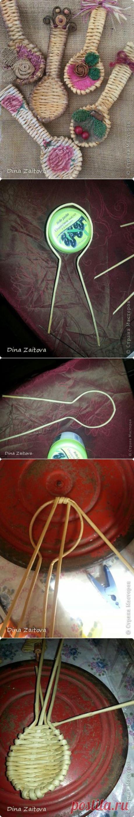 Плетение из газет. Декоративные ложки.