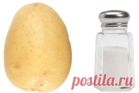 Удаляем ржавчину с помощью картофеля и соли
