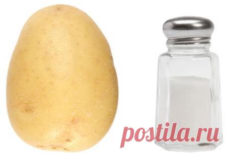 Удаляем ржавчину с помощью картофеля и соли